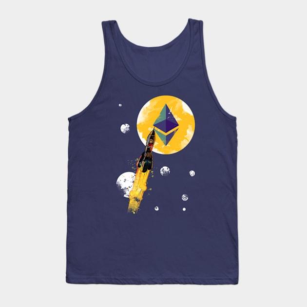 Up To The Moon : Ethereum Edition Tank Top by CryptoTextile